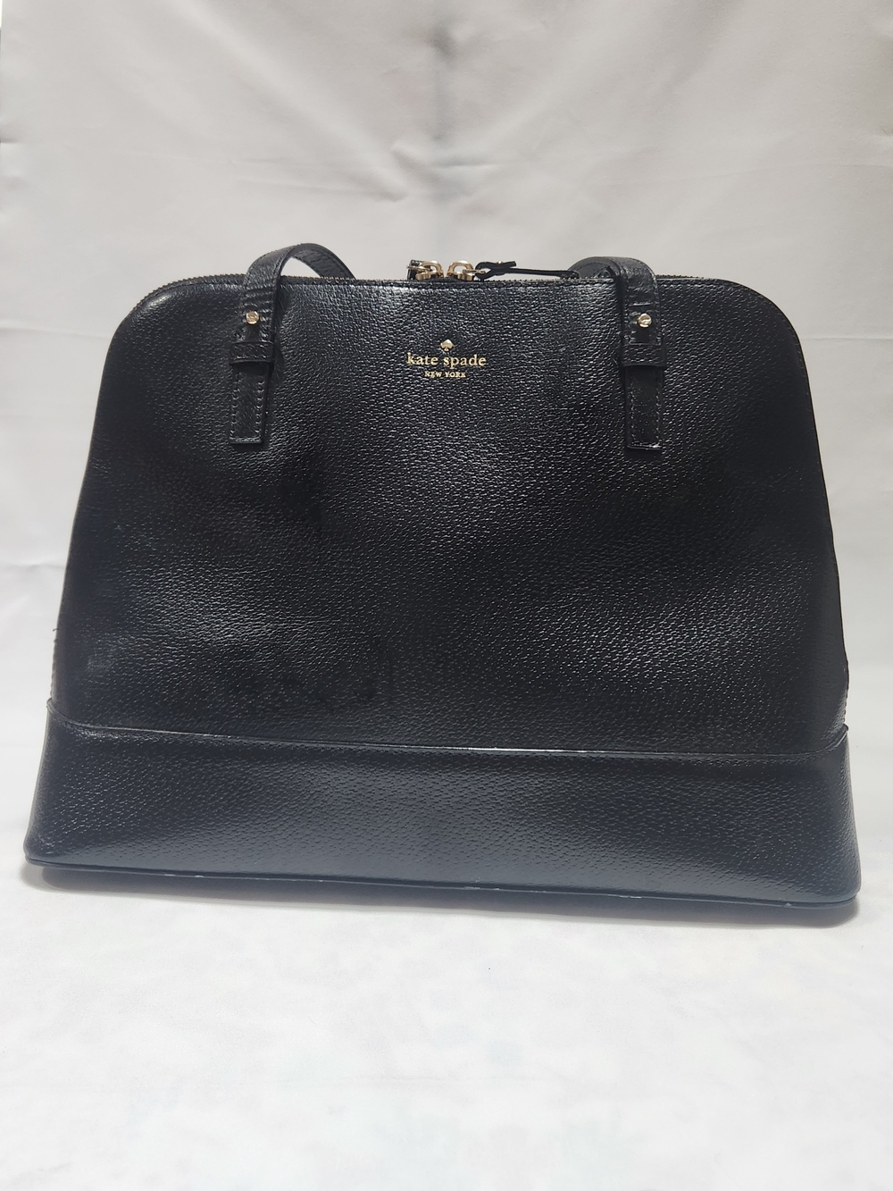 Kate Spade Black Pebbled Leather Dome Satchel